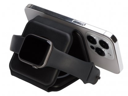 Беспроводное зарядное устройство 3-в-1 Road, 15 Вт, черное