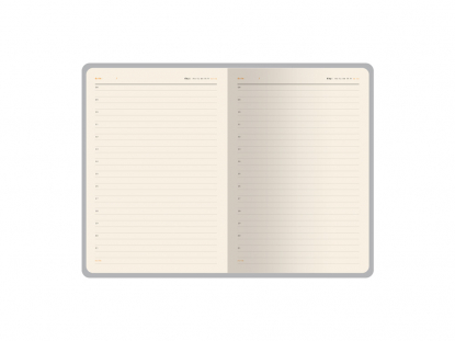 Ежедневник недатированный Boston с серым обрезом