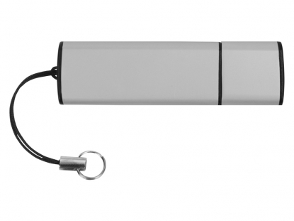 USB-флешка на 16 Гб Borgir с колпачком, стальная, общий вид