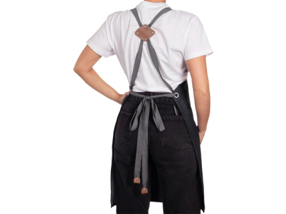 Джинсовый фартук с карманами Fry, черный
