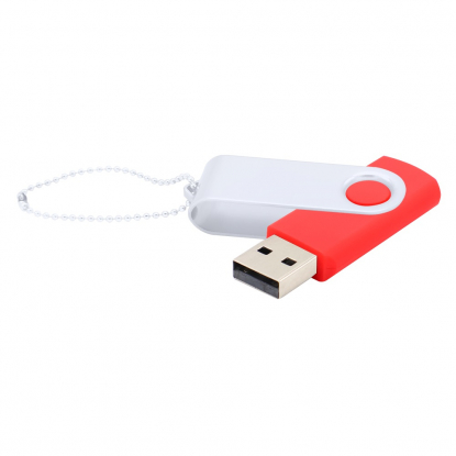 Флешка Designer To Go 2.0 USB 16Gb, красная с белым