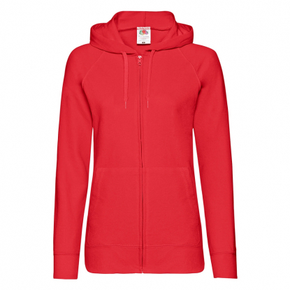 Толстовка LADIES LIGHTWEIGHT HOODED SWEAT, женская, красная