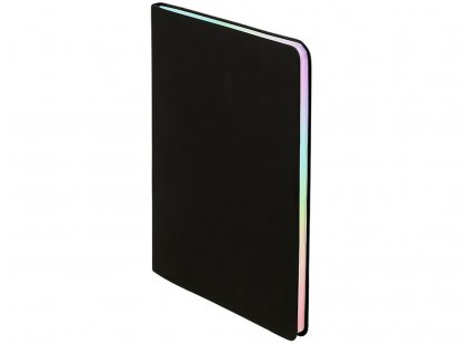 Блокнот А5 в гибкой обложке Fellini с голографическим срезом, черный