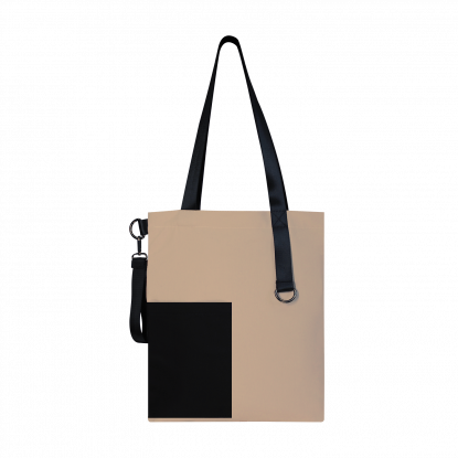 Шоппер Superbag Color, бежевый с чёрным