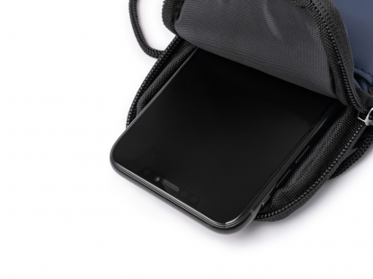 Сумка для мобильного телефона SEUL из экокожи, темно-синяя