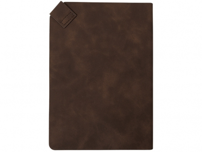 Блокнот А5 с магнитным клапаном в гибкой обложке Chaplin, коричневый