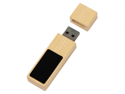 USB 2.0- флешка на 32 Гб c подсветкой логотипа Bamboo LED