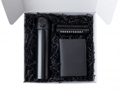 Подарочный набор Premier с термокружкой, парковочной визиткой и обложкой для документов