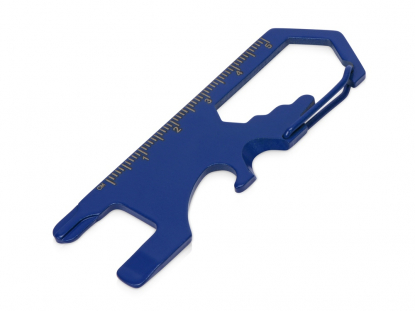 Мультиинструмент Carabiner, синий, вид сбоку