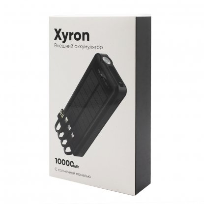 Внешний аккумулятор Xyron с солнечной панелью, 10000 mAh, синий