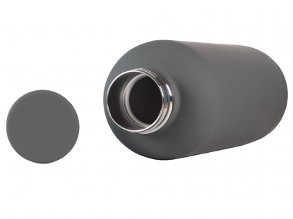 Вакуумная термобутылка ODIN, soft-touch, темно-серая