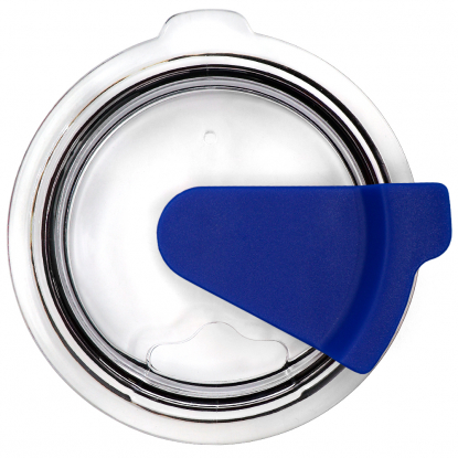 Кружка с крышкой Velvet Duo, софт-тач, красная с синим