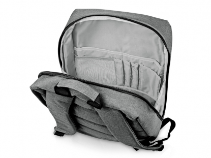 Бизнес-рюкзак Soho с отделением для ноутбука, светло-серый, в открытом виде