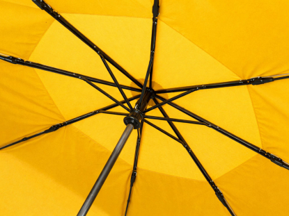 Зонт складной Кэнопи, с большим двойным куполом (d126 см), жёлтый