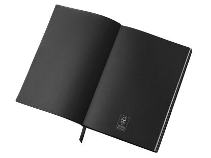 Блокнот в гибкой обложке А5 C1 софт-тач, черный