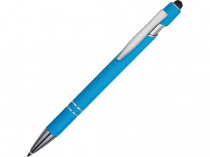 Ручка-стилус металлическая шариковая Sway, голубая