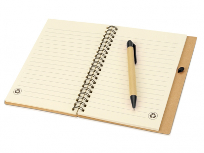 Блокнот Helly с ручкой, черный