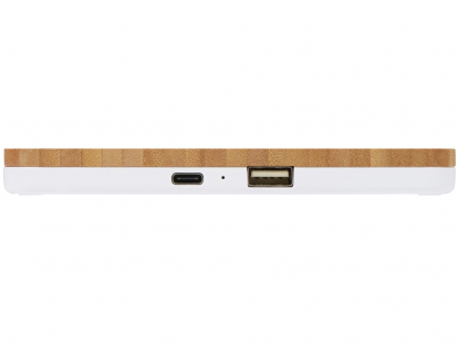 Беспроводное зарядное устройство-органайзер из бамбука Timber, коричневое, usb вход