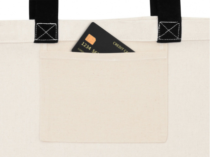 Сумка для шоппинга Cotton из переработанного хлопка, 280 г/м2, черная