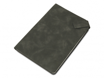 Блокнот А5 с магнитным клапаном в гибкой обложке Chaplin, серый