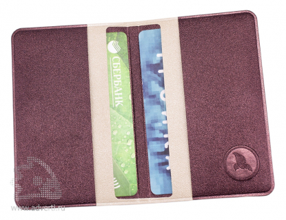 Футляр-книжка для кредитных карт с 4 карманами с полноцветной печатью, пример использования