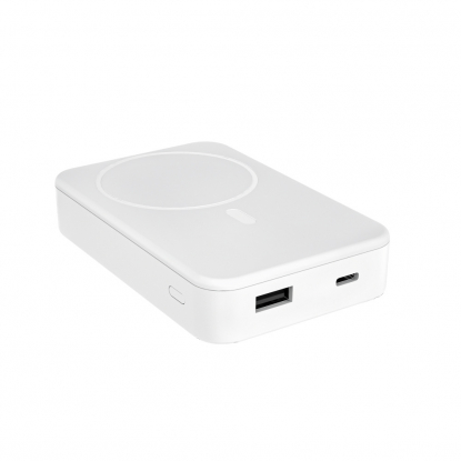 Аккумулятор Hank с функцией беспроводной зарядки, 10 000 mAh, белый