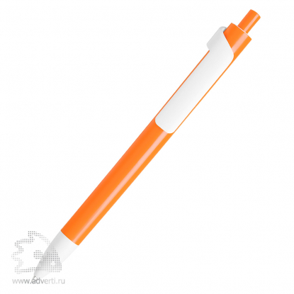 Шариковая ручка Forte с белым клипом Lecce Pen, оранжевая
