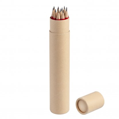 Набор FORTE с 12 карандашами WOOD COLOR, красный