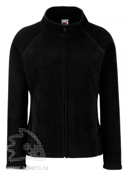 Куртка Lady-fit Full Zip Fleece, женская, Fruit of the Loom, США, черная