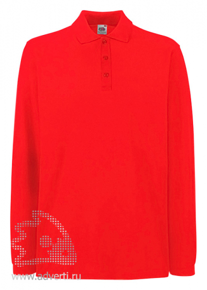 Рубашка поло Premium Long Sleeve Polo, красная