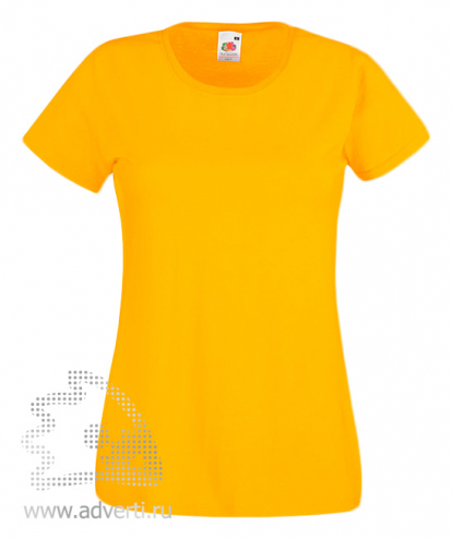 Футболка Lady-Fit Valueweight T, женская, ярко-желтая