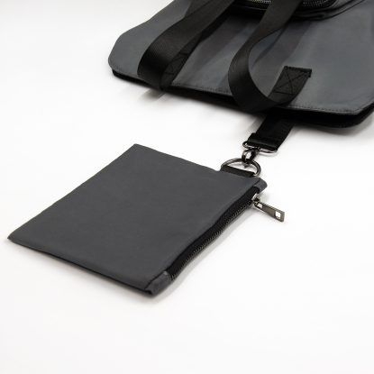 Шоппер Superbag Pocket, серый с чёрным