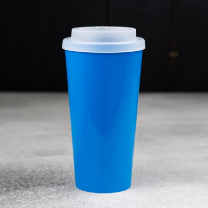 Пластиковый стакан Happy Cup, 400 мл, темно-синий