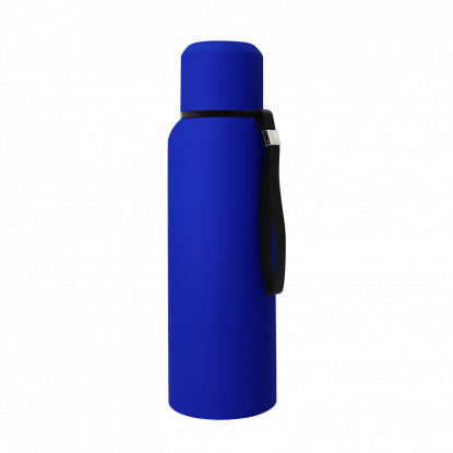 Термос Travel софт-тач, синий