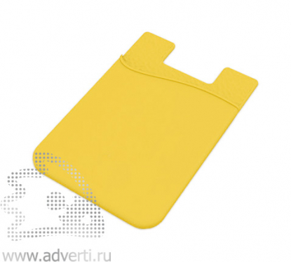 Силиконовый держатель для телефона Кармашек, жёлтый
