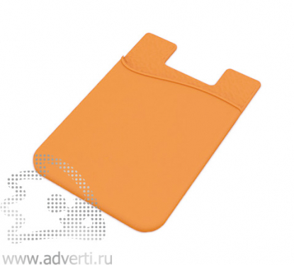 Силиконовый держатель для телефона Кармашек, оранжевый