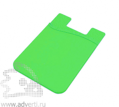 Силиконовый держатель для телефона Кармашек, светло-зеленый