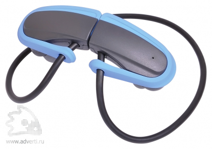 Bluetooth наушники Sprinter беспроводные, серые с голубым