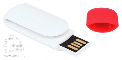 USB flash-карта Alma, красная, открытая