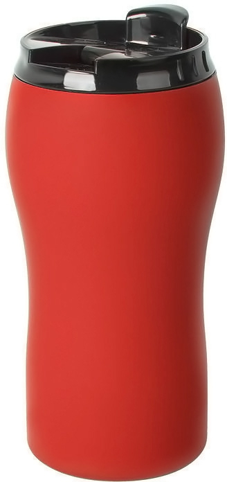 Термостакан Velvet с прорезиненным покрытием, красный