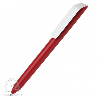 Шариковая ручка Flow Pure с белым клипом Maxema, красная