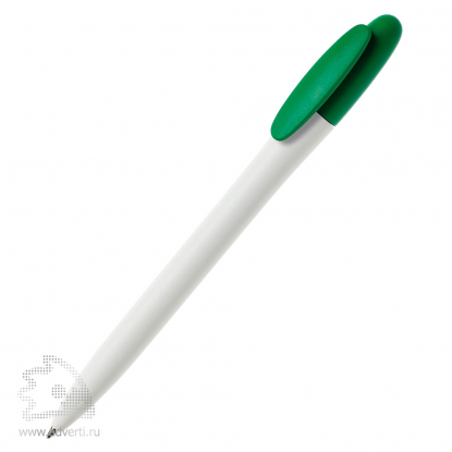 Шариковая ручка Bay с цветным клипом Maxema, зеленая