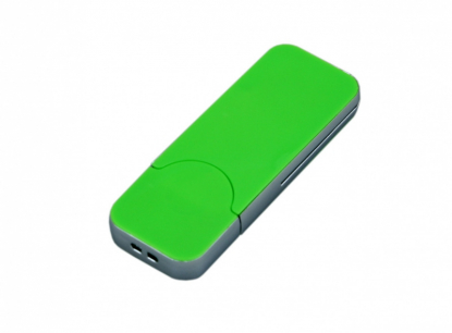 Флешка в стиле I-phone прямоугольной формы, зеленая