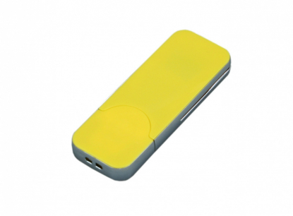 Флешка в стиле I-phone прямоугольной формы, желтая