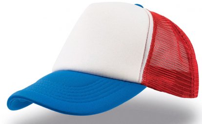 Бейсболка Rapper, голубая с красным