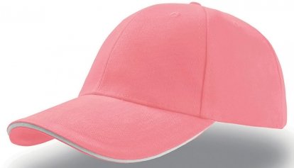 Бейсболка Liberty Sandwich, розовая с белой каймой