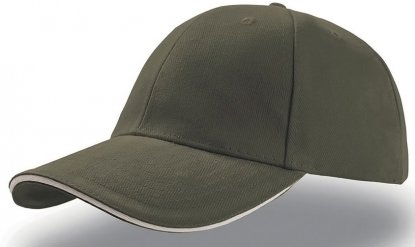 Бейсболка Liberty Sandwich, зеленая с белой каймой