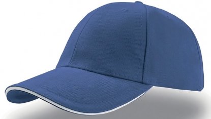 Бейсболка Liberty Sandwich, синяя с белой каймой