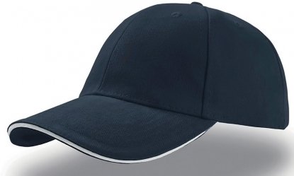 Бейсболка Liberty Sandwich, темно-синяя с белой каймой