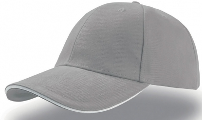 Бейсболка Liberty Sandwich, серая с белой каймой